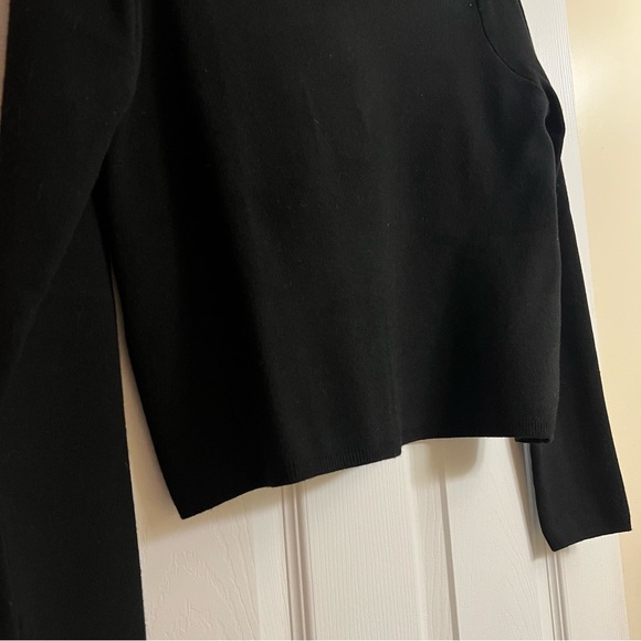 NWT Mango Perkins-Neck Sweater Black - Picture 7 of 11